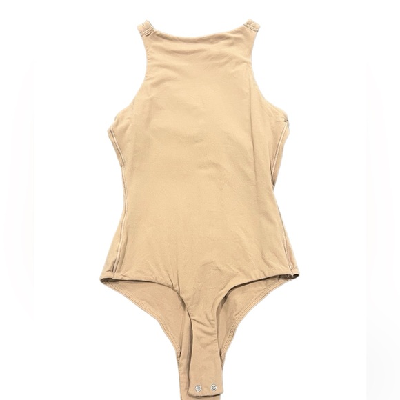 Skims Fits Everybody High Neck Body Suit Ochre - Picture 3 of 5